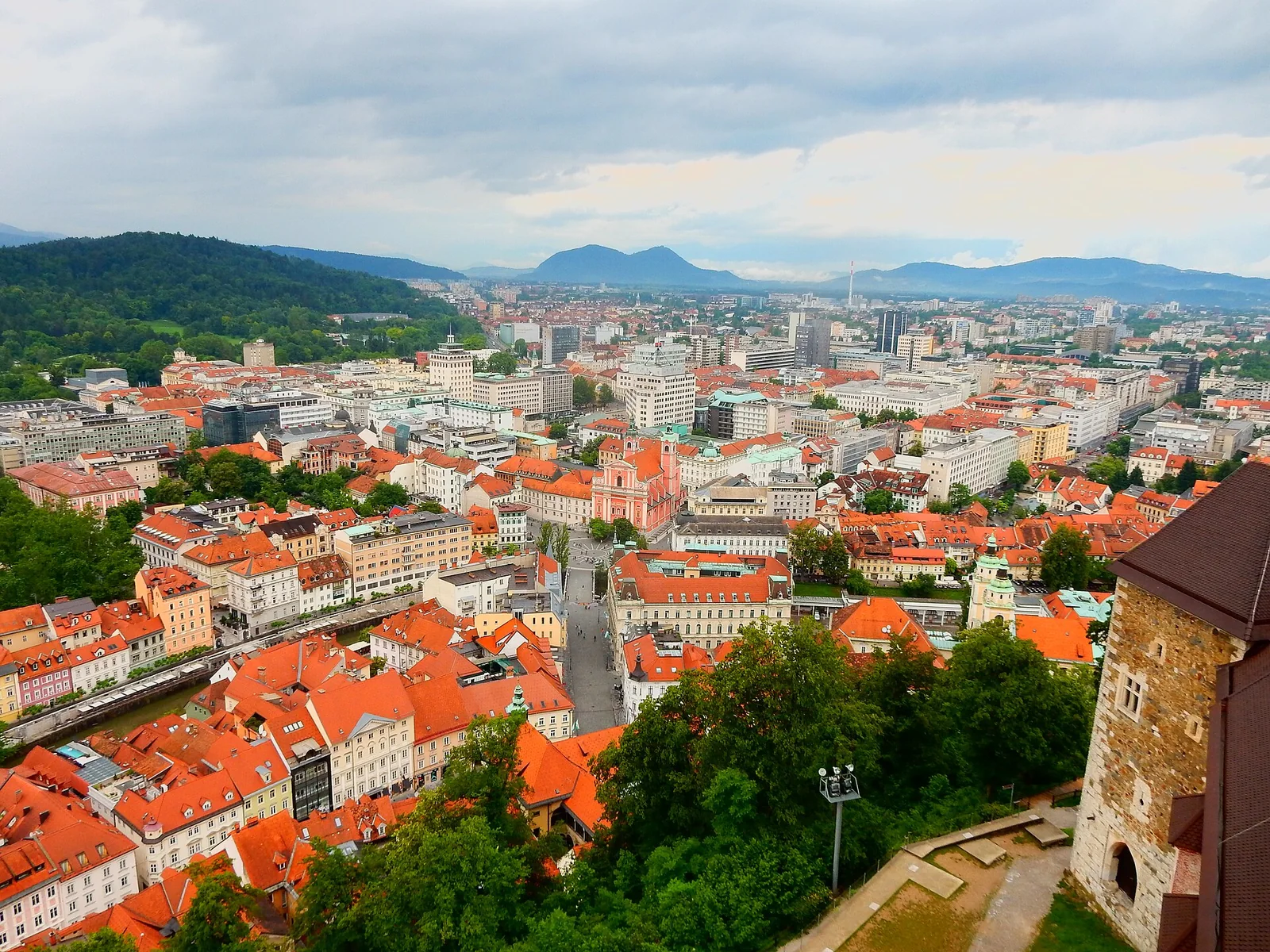 Ljubljana city view