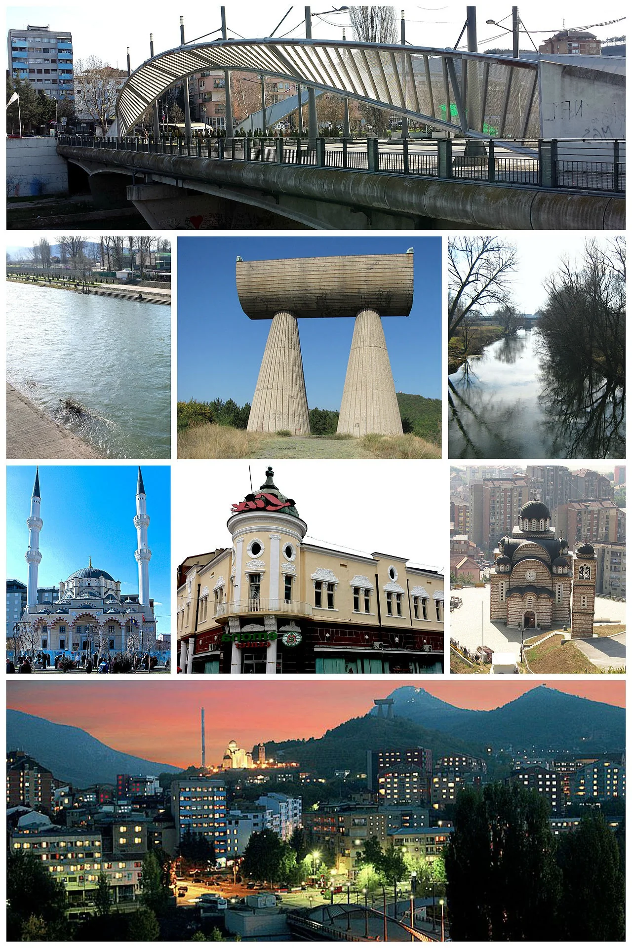 Pamje e qytetit Mitrovica