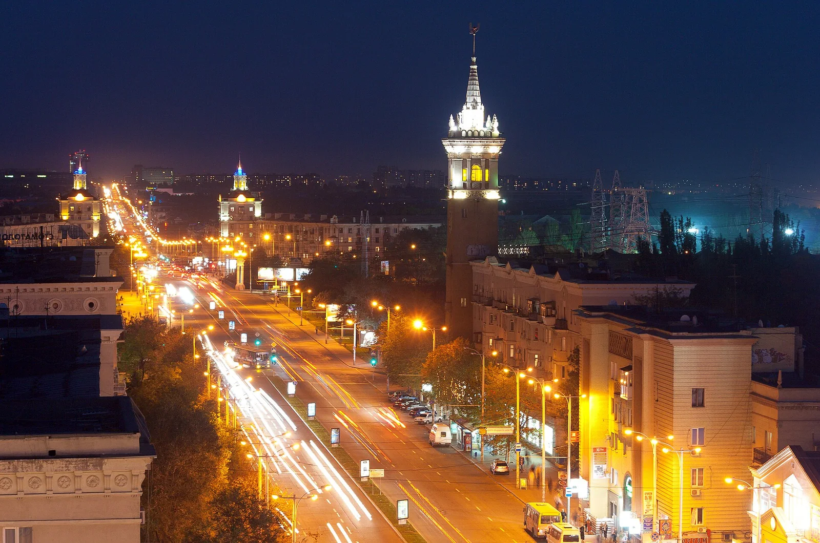 Вид города Запорожье